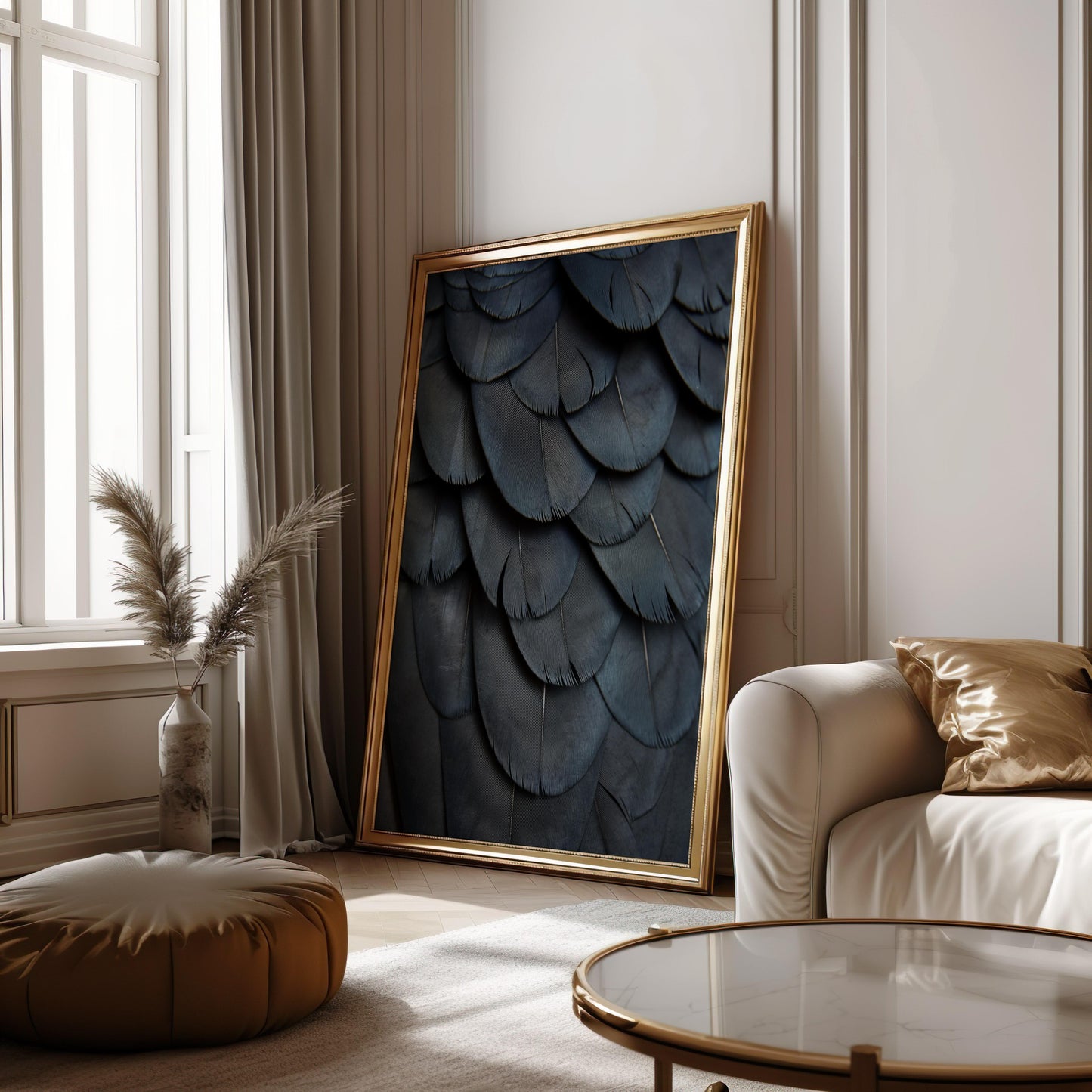 Raven Feather Macro Poster – Stunning Macro Close Wall Art - Macro Photography