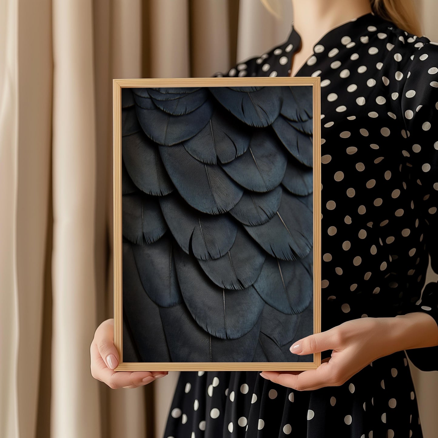 Raven Feather Macro Poster – Stunning Macro Close Wall Art - Macro Photography