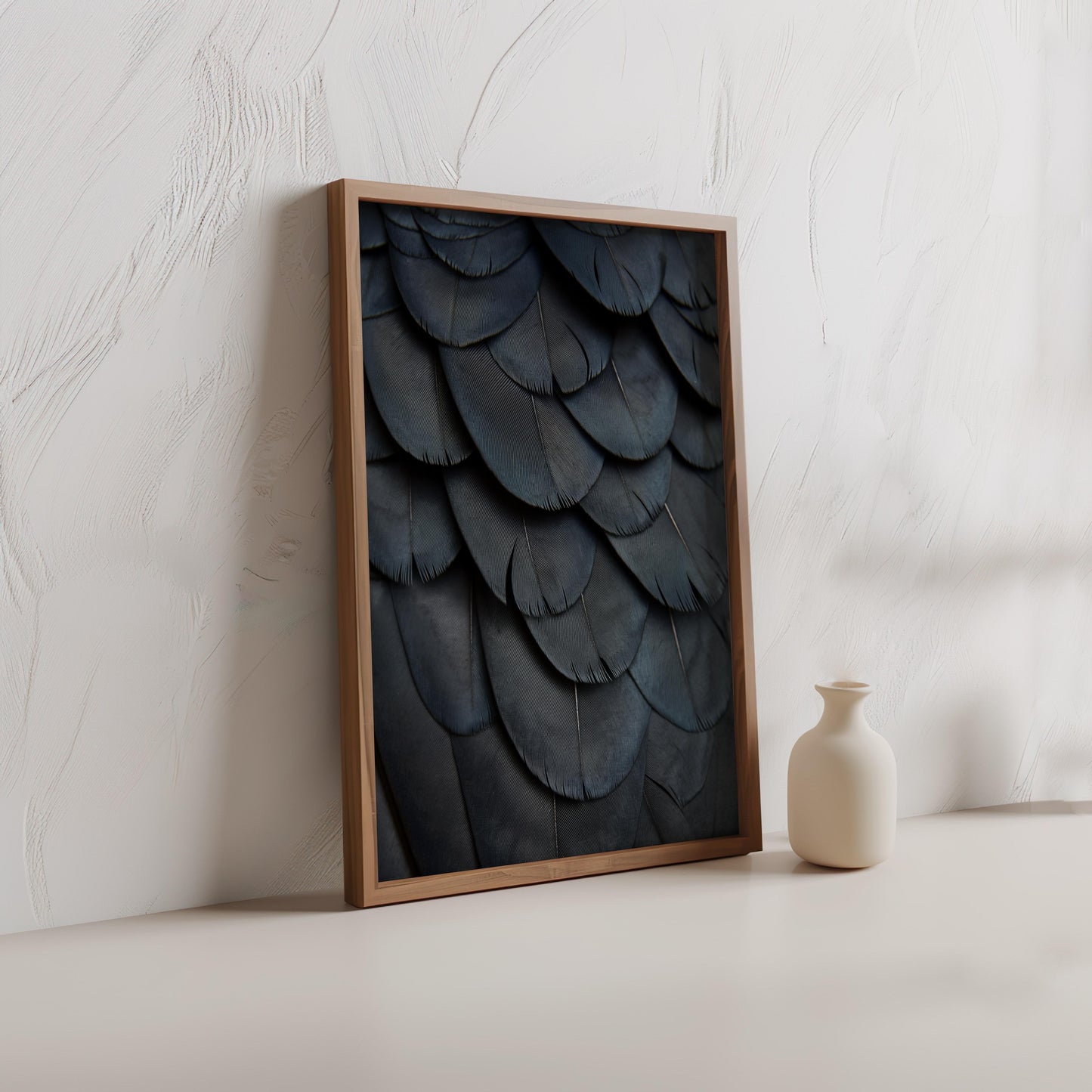 Raven Feather Macro Poster – Stunning Macro Close Wall Art - Macro Photography