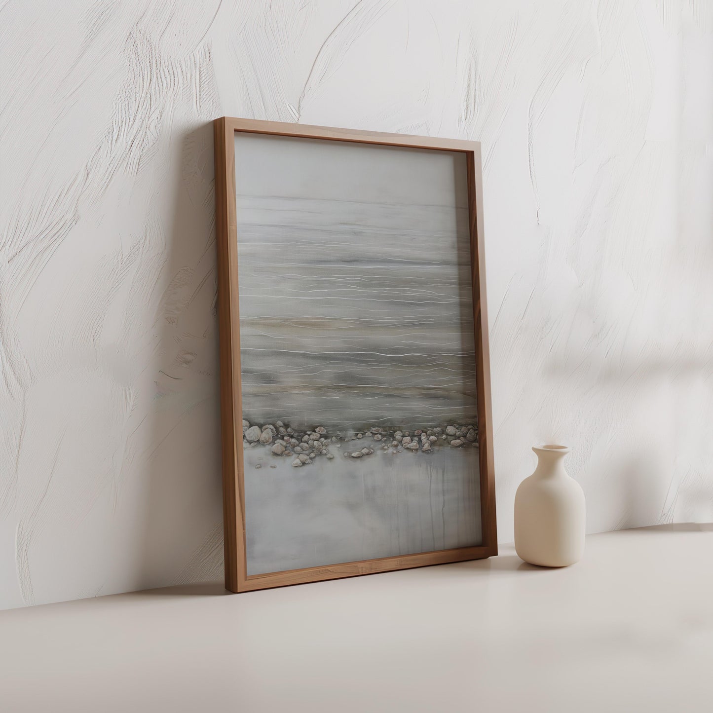 Tranquil Shoreline Poster – Minimalist Coastal Serenity Wall Art