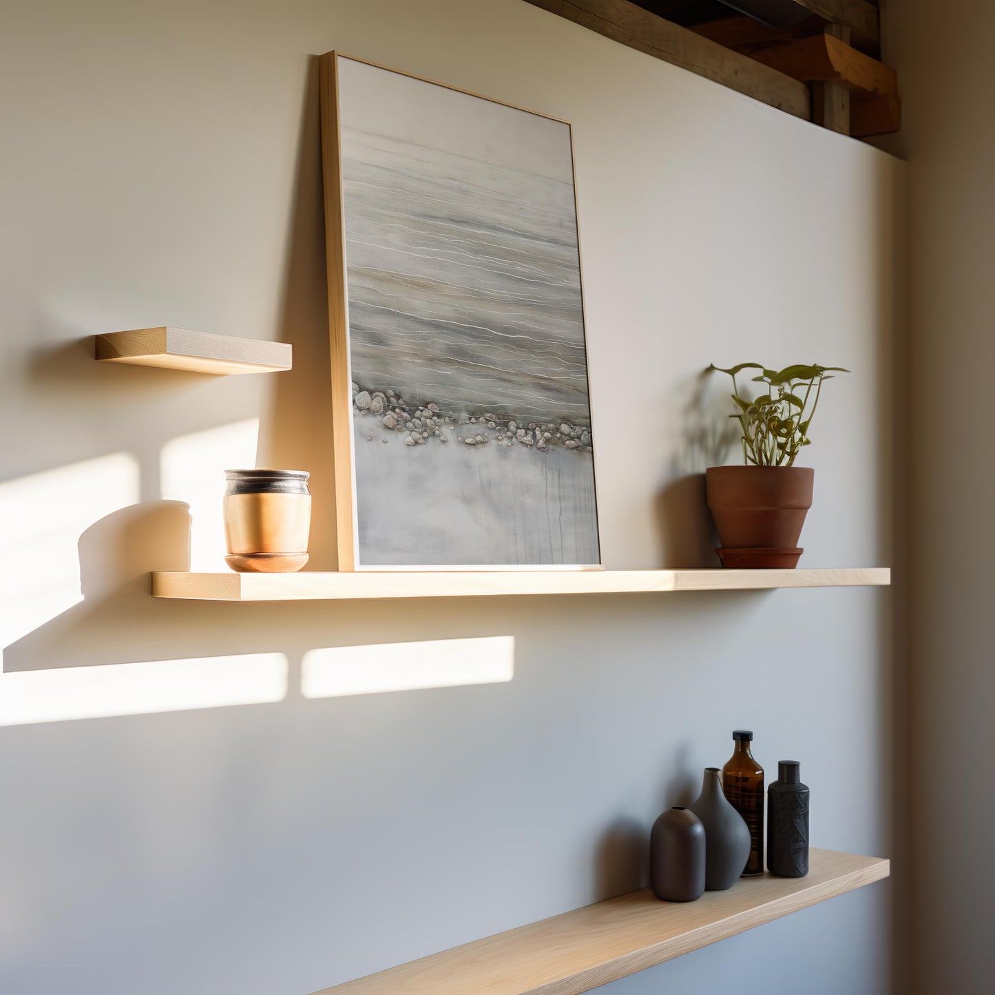 Tranquil Shoreline Poster – Minimalist Coastal Serenity Wall Art