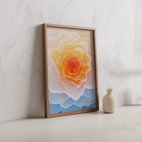 soft color floral abstract decor